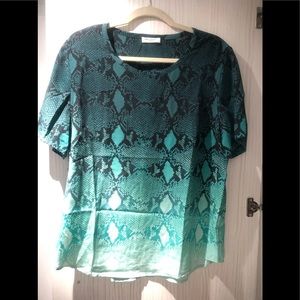 Equipment snakeskin blouse